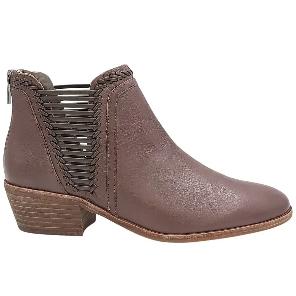 Vince Camuto Women Pippsy Block Heel Ankle Booties Size US 9.5M River Rock Brown